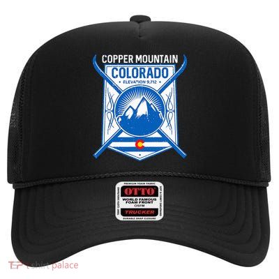 Copper Mountain Colorado Ski Mountains High Crown Mesh Back Trucker Hat