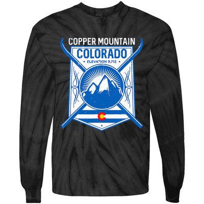 Copper Mountain Colorado Ski Mountains Tie-Dye Long Sleeve Shirt