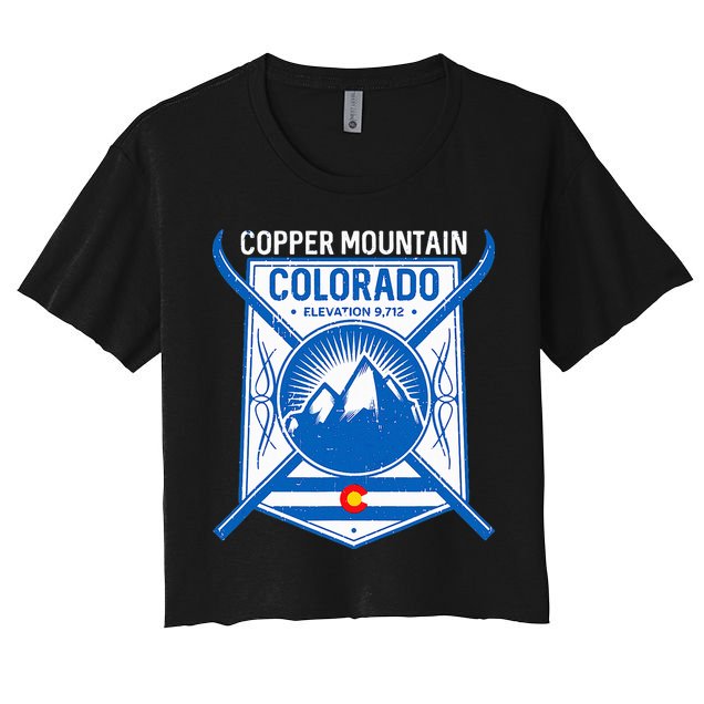 Copper Mountain Colorado Ski Mountains Crop Top
