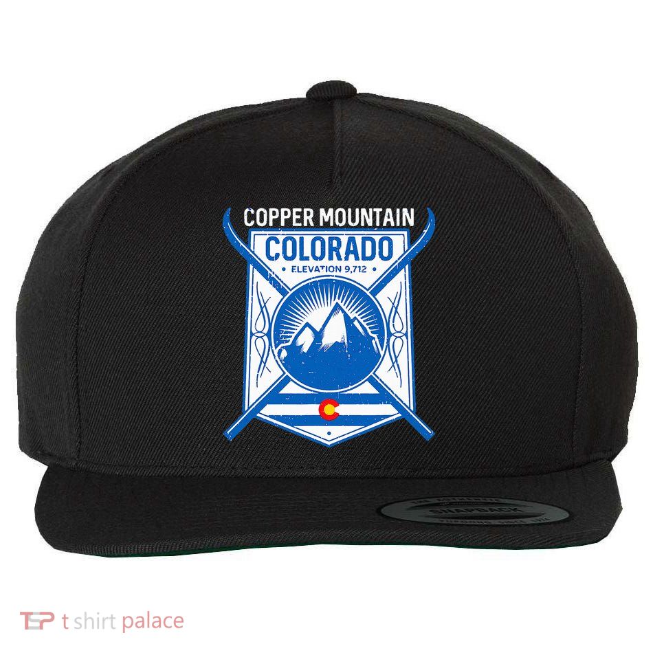 Copper Mountain Colorado Ski Mountains Wool Snapback Cap