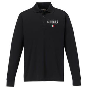 Chihuahua Mexico Performance Long Sleeve Polo