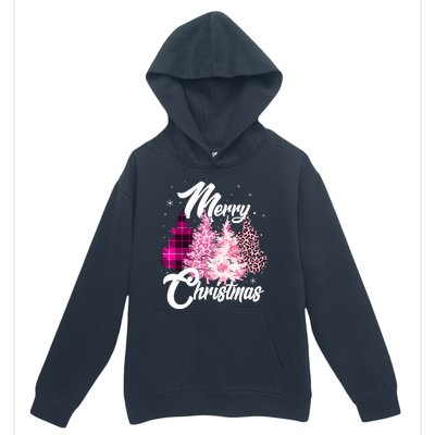 Cute Merry Christmas Pink Pattern Christmas Pine Trees Urban Pullover Hoodie