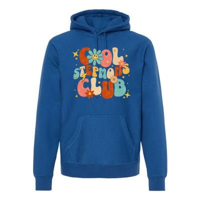 Cool Moms Club Retro Groovy Funny MotherS Day New Stepmom Cool Gift Premium Hoodie