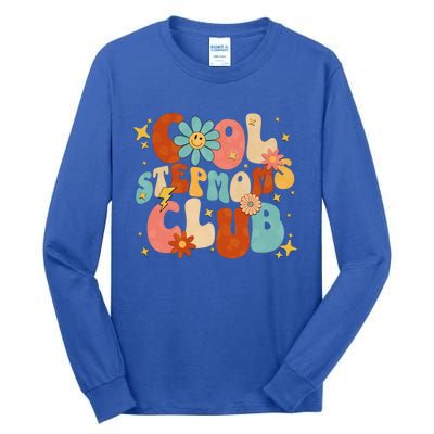 Cool Moms Club Retro Groovy Funny MotherS Day New Stepmom Cool Gift Tall Long Sleeve T-Shirt