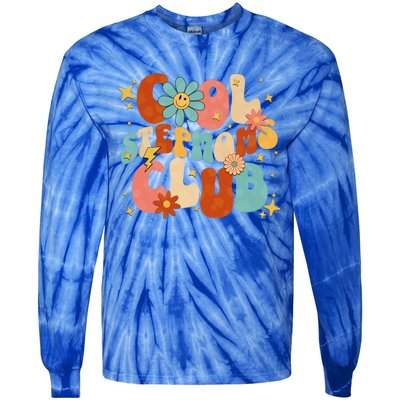 Cool Moms Club Retro Groovy Funny MotherS Day New Stepmom Cool Gift Tie-Dye Long Sleeve Shirt