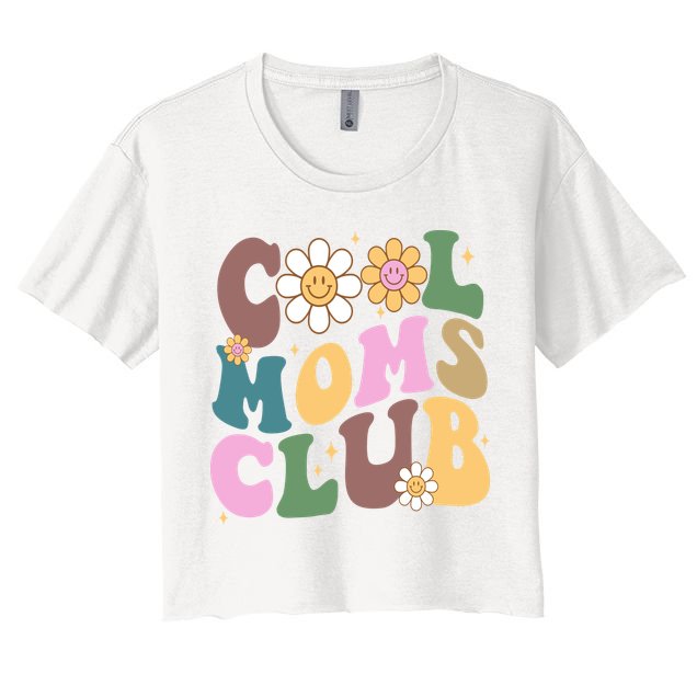 Cool Mom Club Floral Mothers Day Crop Top
