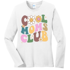 Cool Mom Club Floral Mothers Day Ladies Long Sleeve Shirt