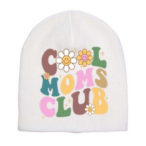 Cool Mom Club Floral Mothers Day Short Acrylic Beanie