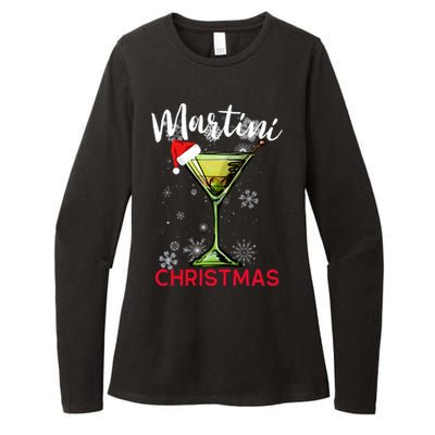 Christmas Martini Cocktail Happy Hour Funny Gift Meaningful Gift Womens CVC Long Sleeve Shirt