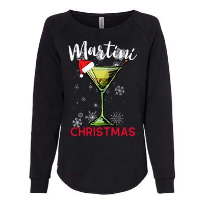 Christmas Martini Cocktail Happy Hour Funny Gift Meaningful Gift Womens California Wash Sweatshirt