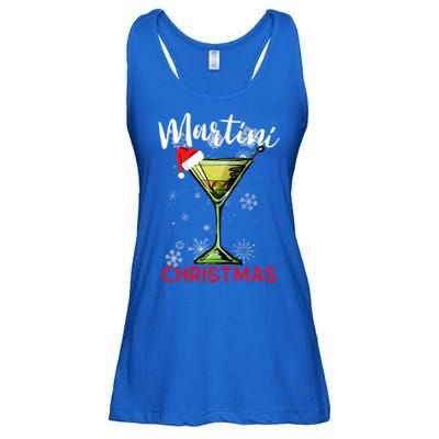 Christmas Martini Cocktail Happy Hour Funny Gift Meaningful Gift Ladies Essential Flowy Tank