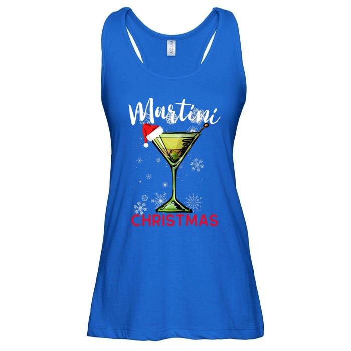 Christmas Martini Cocktail Happy Hour Funny Gift Meaningful Gift Ladies Essential Flowy Tank