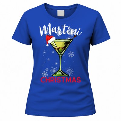 Christmas Martini Cocktail Happy Hour Funny Gift Meaningful Gift Women's T-Shirt