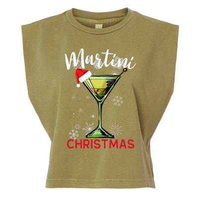 Christmas Martini Cocktail Happy Hour Funny Gift Meaningful Gift Garment-Dyed Women's Muscle Tee