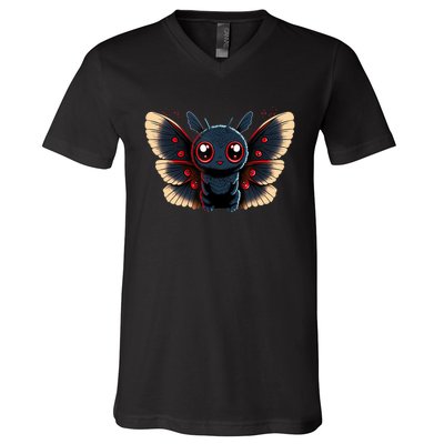 Cute Mothman Cryptid Kawaii V-Neck T-Shirt