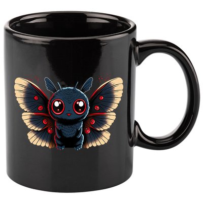 Cute Mothman Cryptid Kawaii 11oz C Handle Ceramic Mug