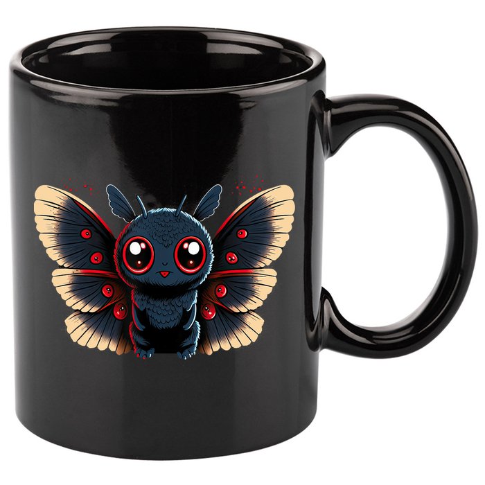 Cute Mothman Cryptid Kawaii 11oz C Handle Ceramic Mug
