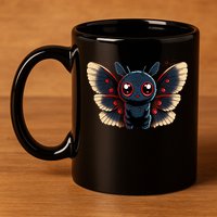 Cute Mothman Cryptid Kawaii 11oz C Handle Ceramic Mug