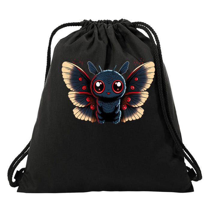 Cute Mothman Cryptid Kawaii Drawstring Bag