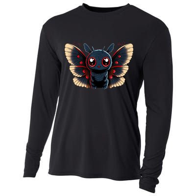 Cute Mothman Cryptid Kawaii Cooling Performance Long Sleeve Crew