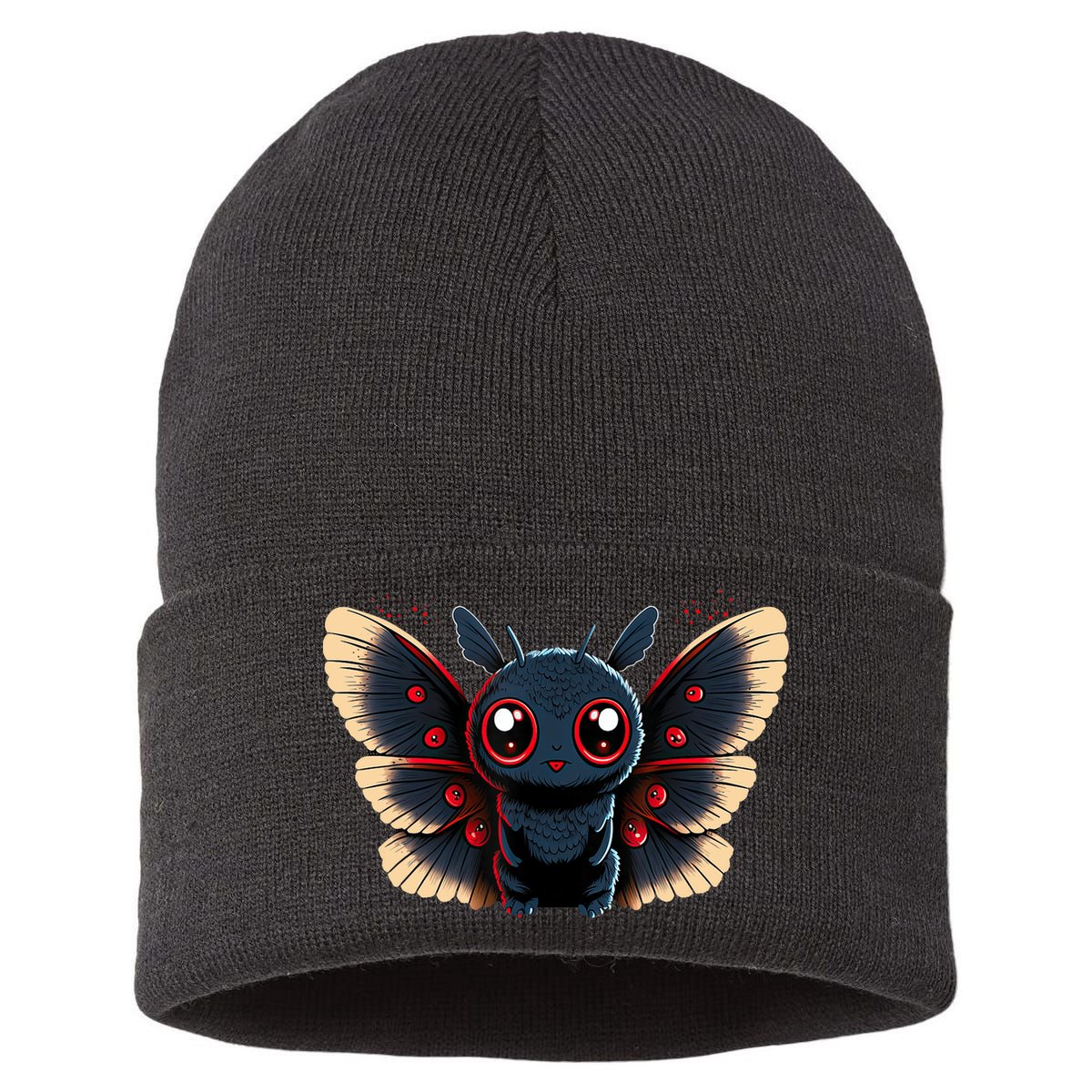 Cute Mothman Cryptid Kawaii Sustainable Knit Beanie