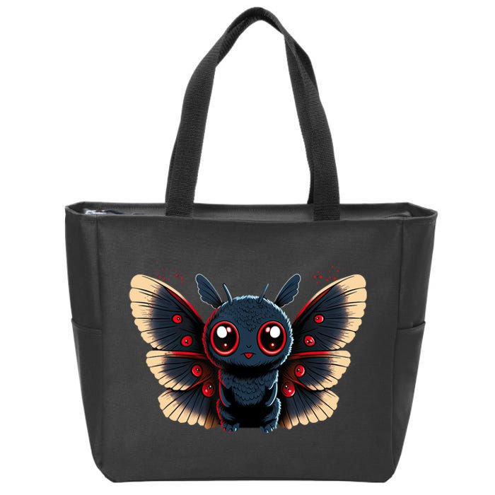 Cute Mothman Cryptid Kawaii Zip Tote Bag