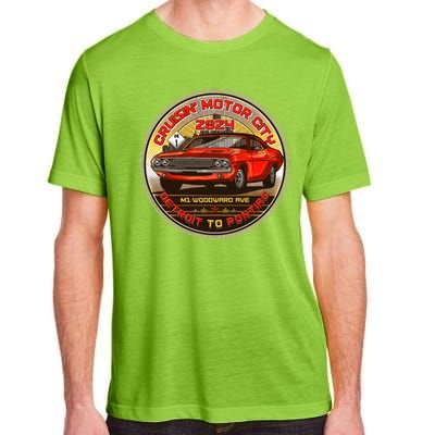 Cruisin Motor City Detroit To Pontiac 2024 Emblem Color Version Adult ChromaSoft Performance T-Shirt