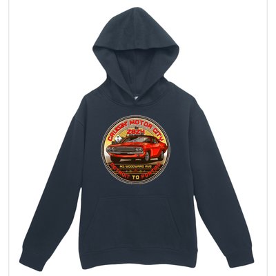 Cruisin Motor City Detroit To Pontiac 2024 Emblem Color Version Urban Pullover Hoodie