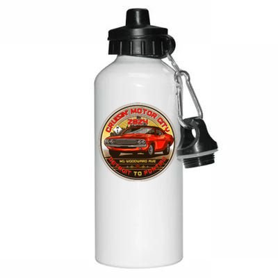 Cruisin Motor City Detroit To Pontiac 2024 Emblem Color Version Aluminum Water Bottle