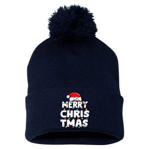 Christmas Merry Christmas Family Matching Christmas Pom Pom 12in Knit Beanie