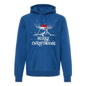 Christmas Moose Christmoose Xmas Winter Gift Premium Hoodie