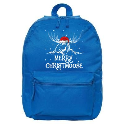 Christmas Moose Christmoose Xmas Winter Gift 16 in Basic Backpack