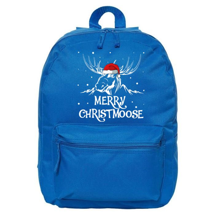 Christmas Moose Christmoose Xmas Winter Gift 16 in Basic Backpack