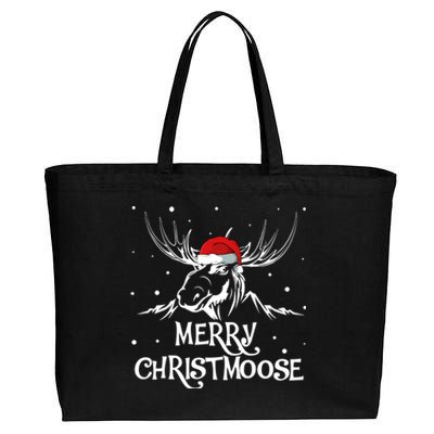 Christmas Moose Christmoose Xmas Winter Gift Cotton Canvas Jumbo Tote