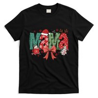Christmas Mama Coquette Bow Mama Claus Christmas Tree Cake T-Shirt