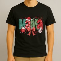 Christmas Mama Coquette Bow Mama Claus Christmas Tree Cake T-Shirt
