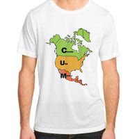 Cum Map Canada Usa And Mexico Funny Adult Humor Adult ChromaSoft Performance T-Shirt