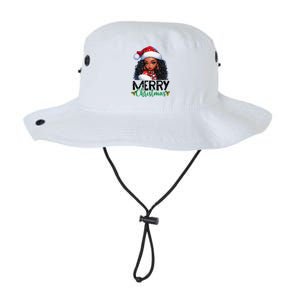 Cute Merry Christmas Lights African American Santa Hat Legacy Cool Fit Booney Bucket Hat