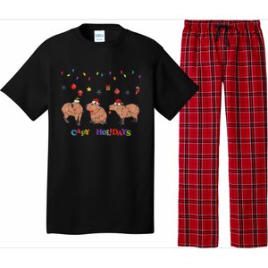 Capybara Merry Christmas Capy Holidays Capybara Christmas Pajama Set