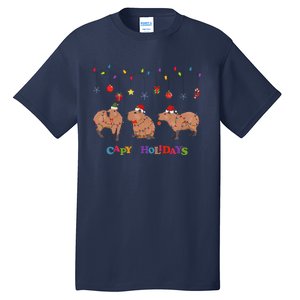 Capybara Merry Christmas Capy Holidays Capybara Christmas Tall T-Shirt