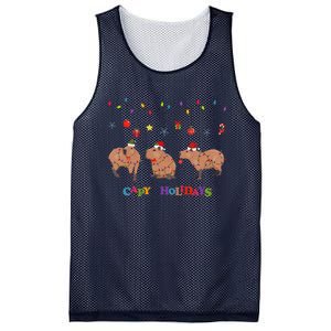 Capybara Merry Christmas Capy Holidays Capybara Christmas Mesh Reversible Basketball Jersey Tank