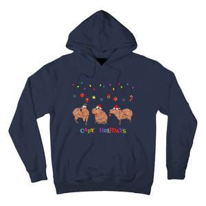 Capybara Merry Christmas Capy Holidays Capybara Christmas Tall Hoodie