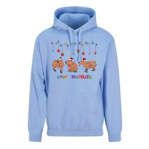 Capybara Merry Christmas Capy Holidays Capybara Christmas Unisex Surf Hoodie