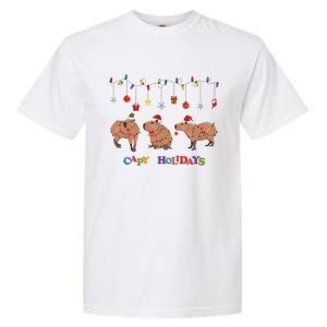 Capybara Merry Christmas Capy Holidays Capybara Christmas Garment-Dyed Heavyweight T-Shirt