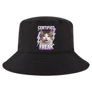 Cat Meme Certified Freak Eat Cement Cursed Cat Funny Cool Comfort Performance Bucket Hat