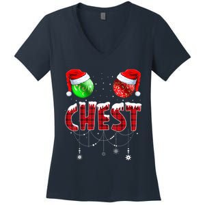 Christmas Matching Couple Family Chestnuts Women's V-Neck T-Shirt