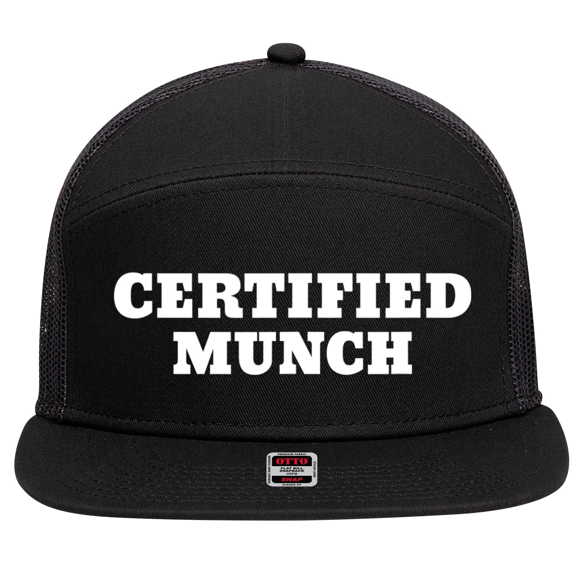 Certified Munch 7 Panel Mesh Trucker Snapback Hat