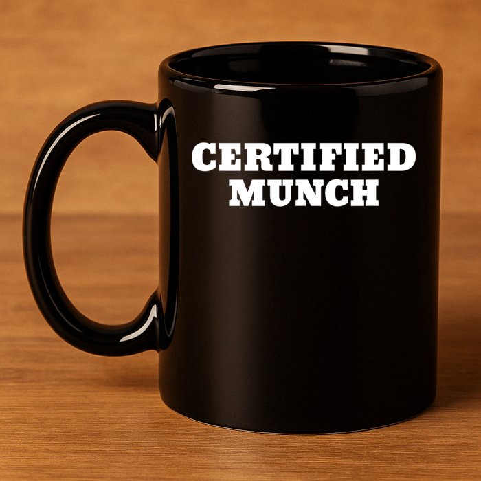 Certified Munch 11oz C Handle Ceramic Mug