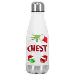 Christmas Matching Couple Family Chestnuts Funny Elf Gift Stainless Steel Insulated Water Bottle