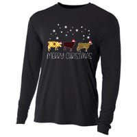 Cow Merry Christmas Cute Plaid Leopard Xmas Pajama Farmer Cooling Performance Long Sleeve Crew